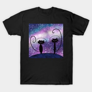Cosmic Cats in Space T-Shirt